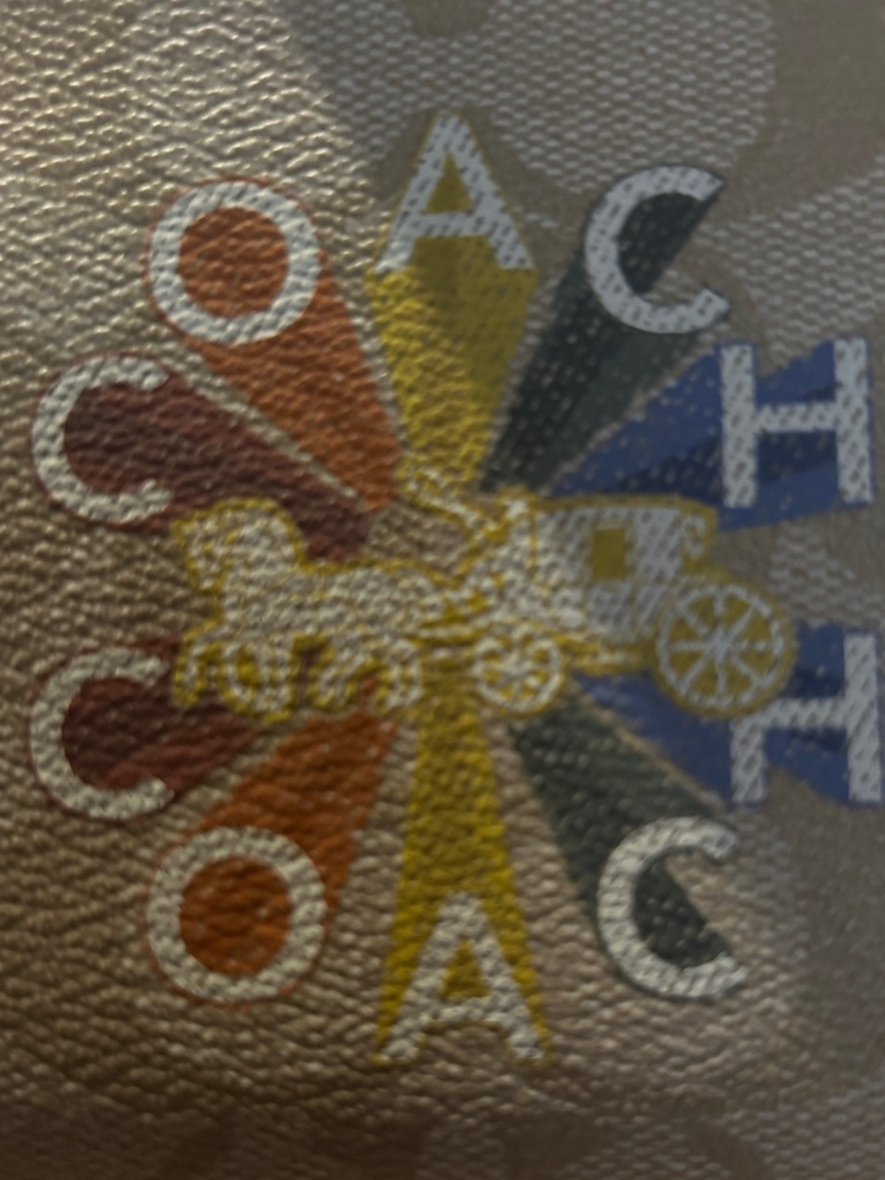 Coach 2019 Radial Rainbow Long Wallet in Signature Jacquard and Navy Leather EUC - Picture 2 of 9